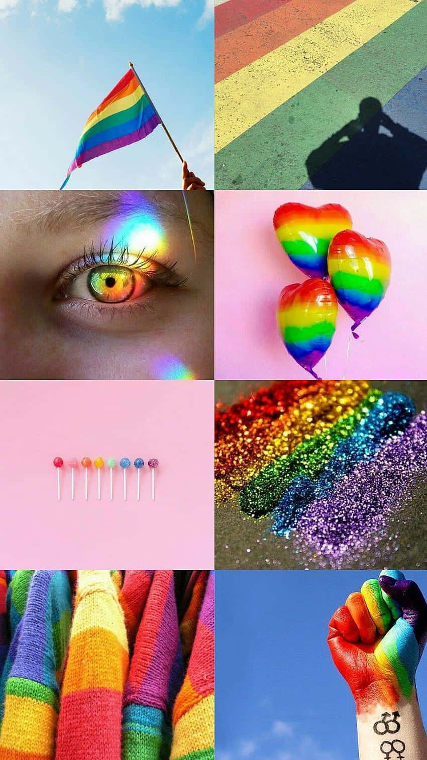 LGBT Rainbow, rainbow-themed items, flag heart, HD Phone Wallpaper