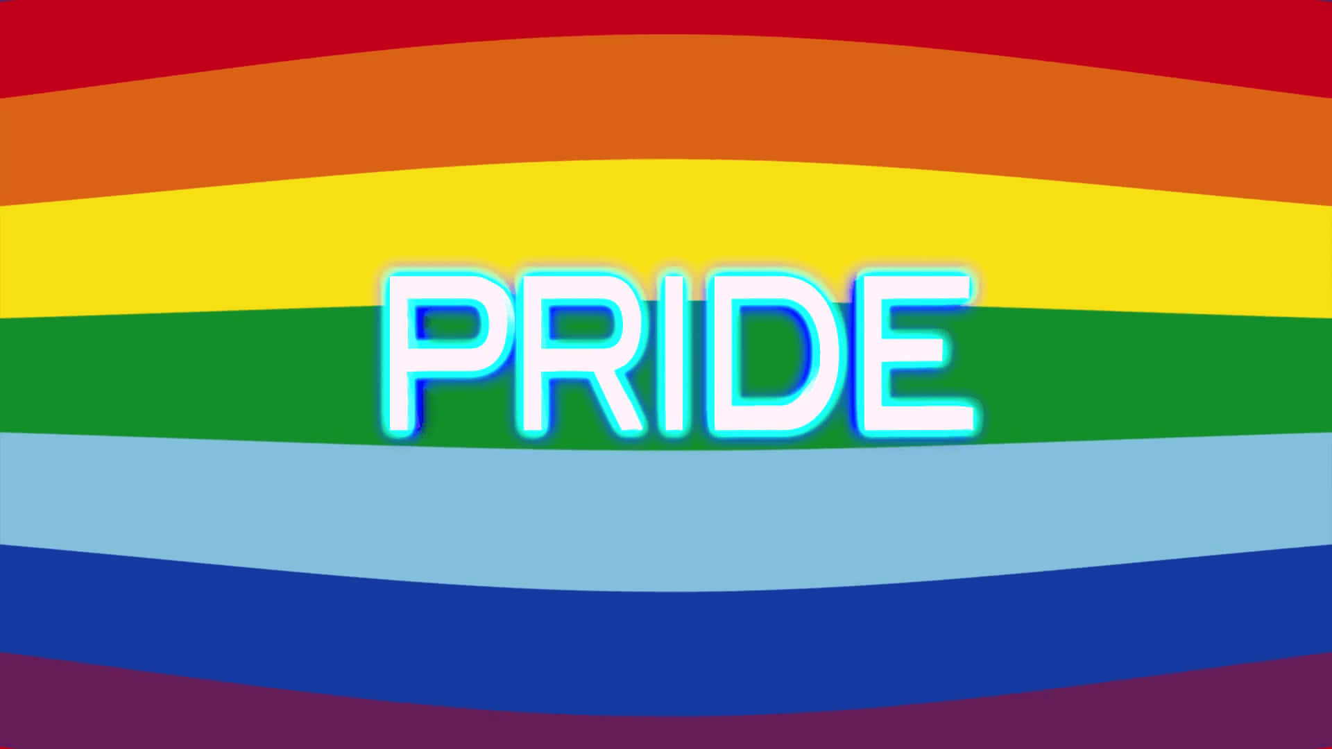 LGBT Flag, rainbow flag, glowing neon pride text, Full HD Desktop Wallpaper