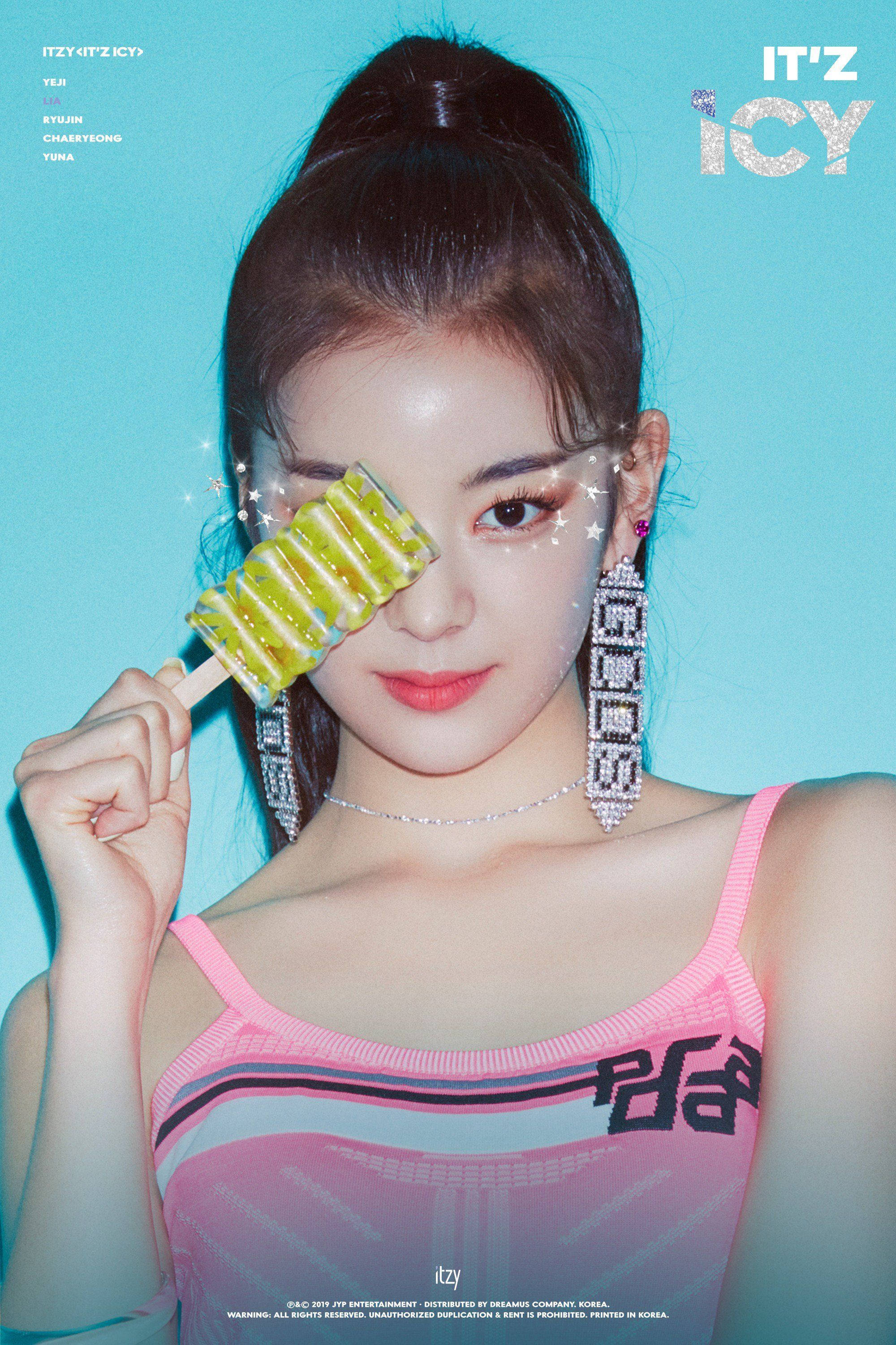 Lia, It's Icy, green striped ice pop, 2K Phone Wallpaper