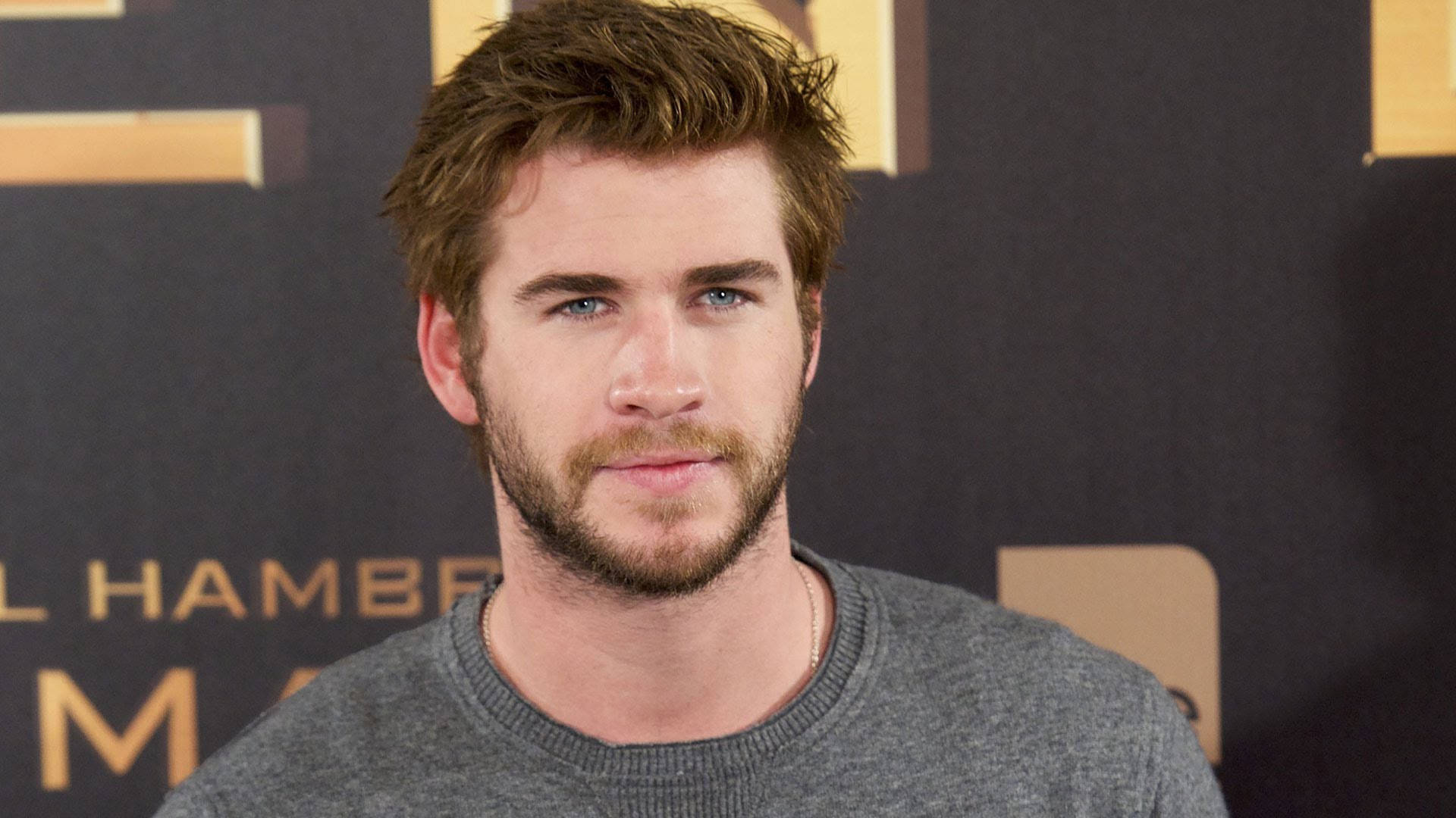 Liam Hemsworth, blue eyes, beard, Full HD Desktop Wallpaper