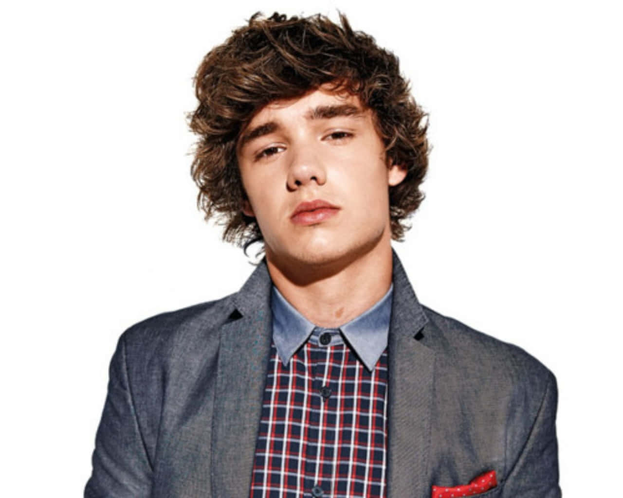 Liam Payne, tousled brown hair, gray blazer, HD Desktop Wallpaper