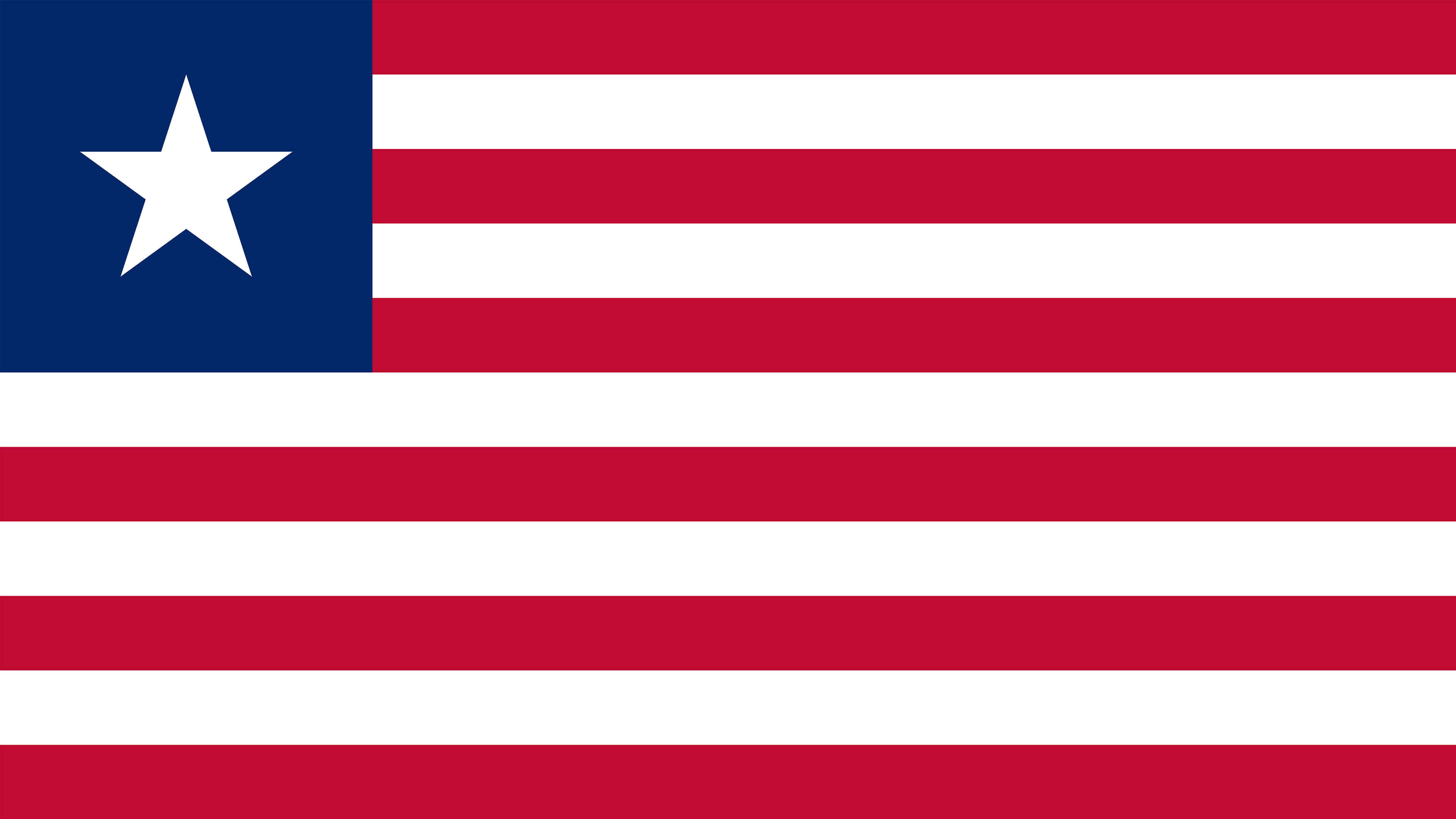 Liberia, red and blue flag, white stripes, 4K Desktop Wallpaper
