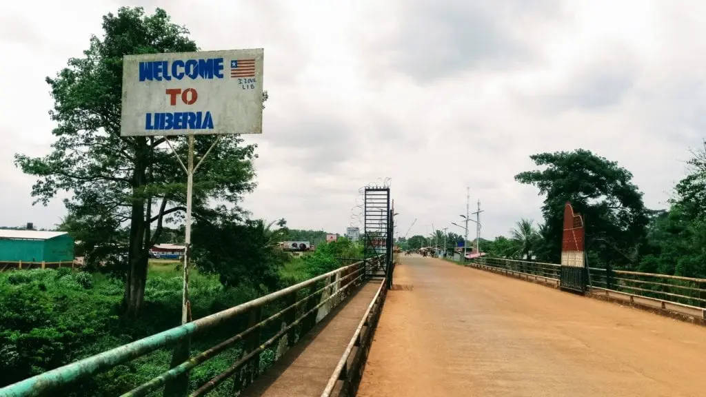 Liberia, main road, welcome sign, SD Desktop Wallpaper