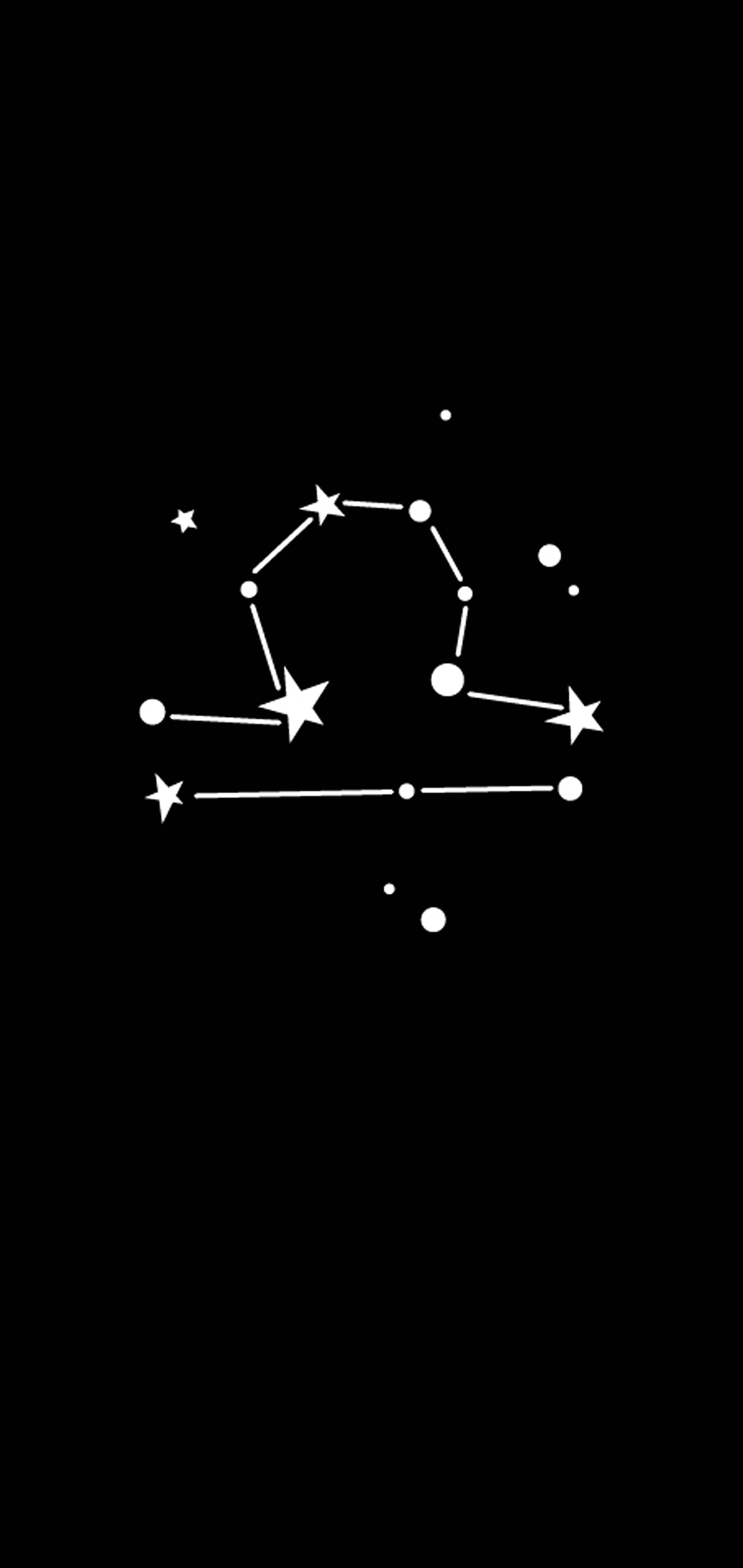 Libra Zodiac, black background, white constellation, 5K Phone Wallpaper