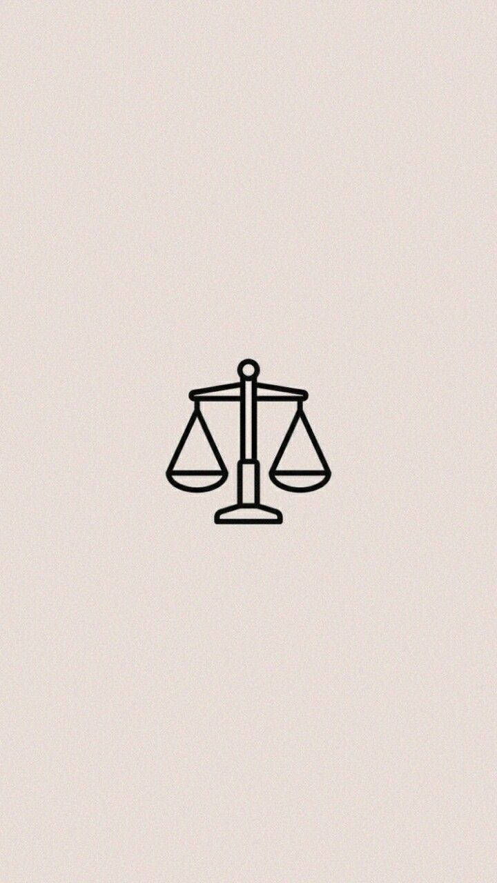 Libra, scales, minimalist black line drawing, HD Phone Wallpaper
