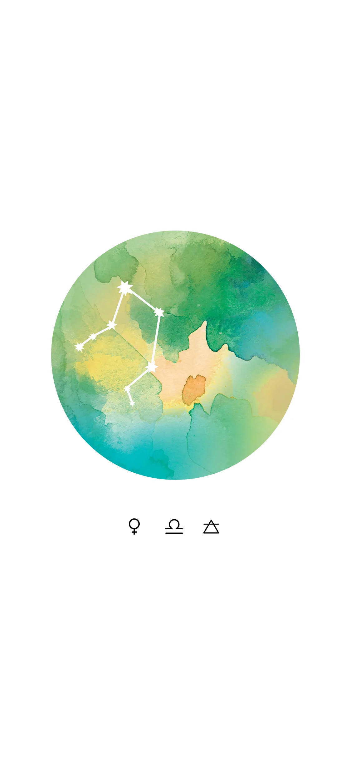 Libra, watercolor, star constellation, Full HD Phone Wallpaper