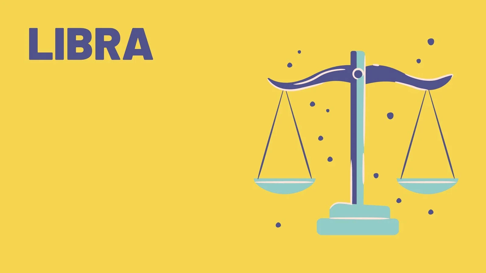 Libra, yellow background, balanced scale, HD Desktop Wallpaper