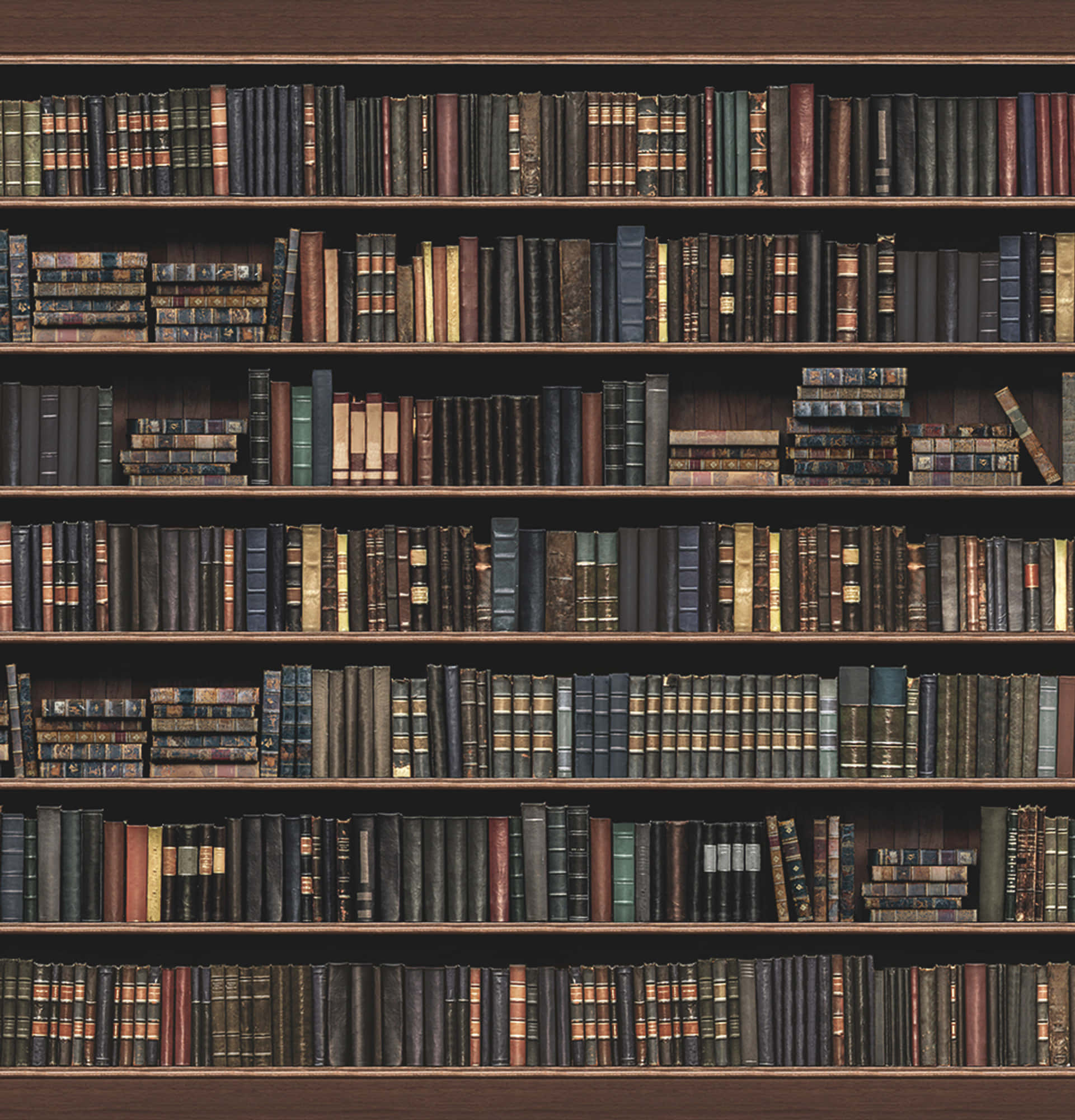 vintage leather-bound books, wooden shelves, classic library, Full HD Phone Wallpaper