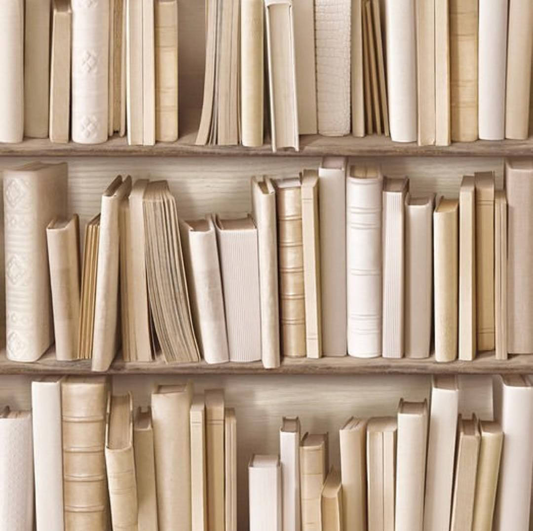 beige aesthetic, vintage book library, cream and beige spines, SD Desktop Wallpaper