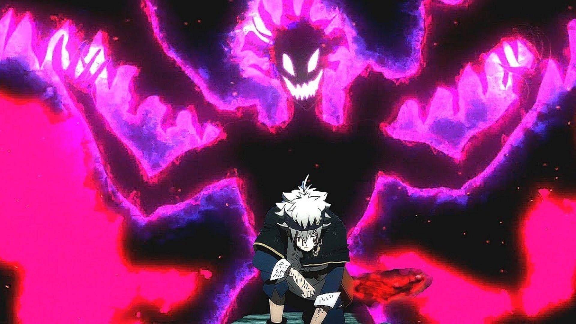 Liebe Black Clover, creepy demon, white-haired anime character, Full HD Desktop Wallpaper
