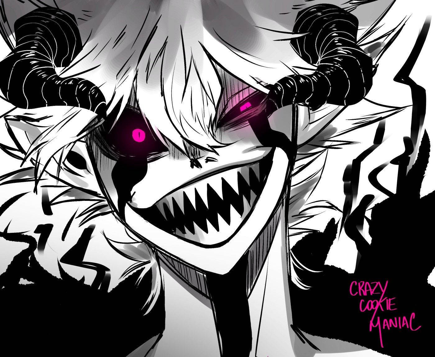 Liebe Black Clover, pink demon eyes, white hair horns, HD Desktop Wallpaper