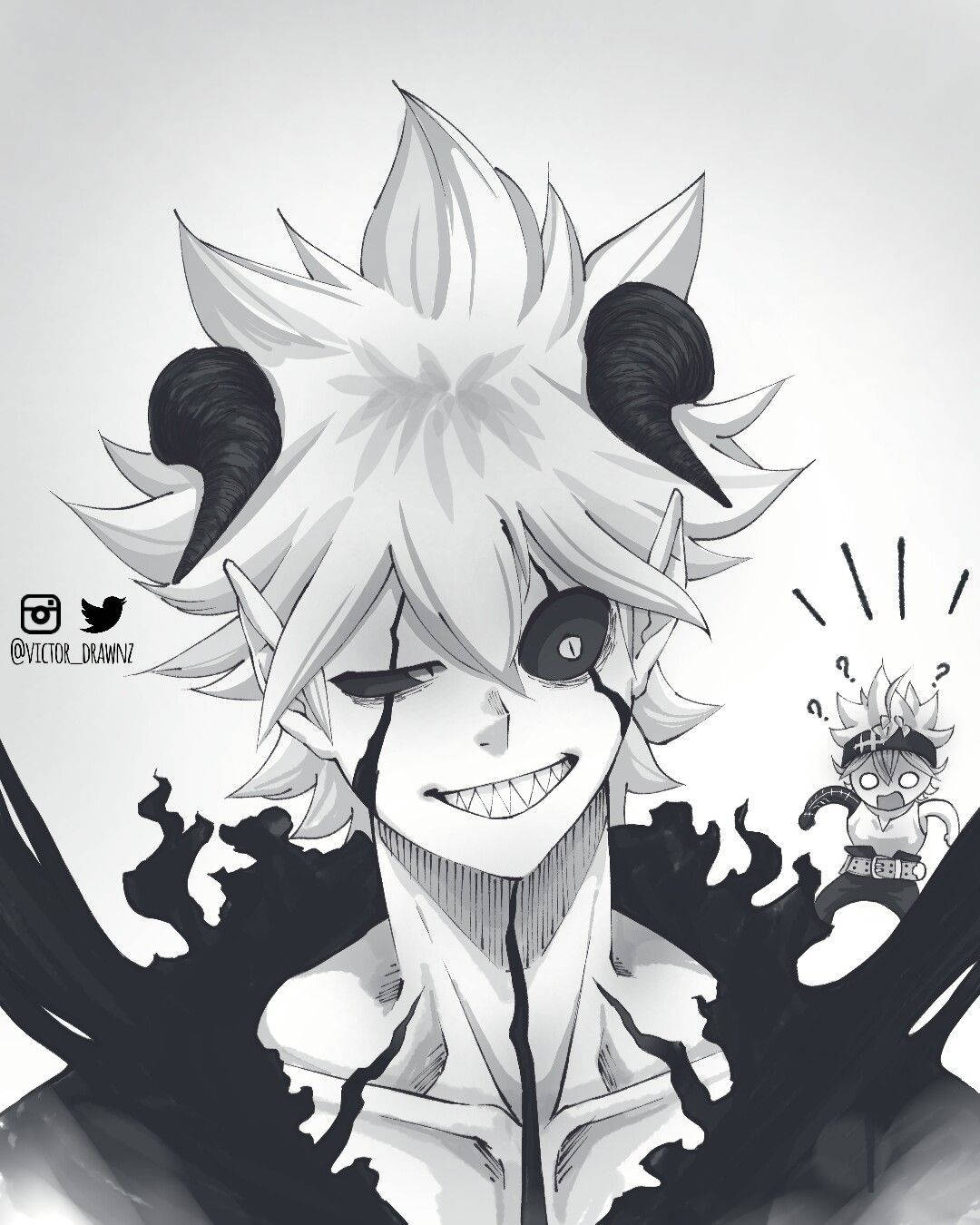 Liebe, Black Clover, spiky hair horns, HD Phone Wallpaper