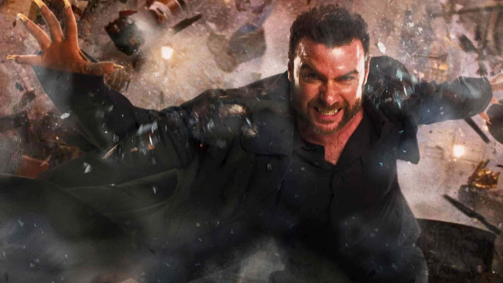 Liev Schreiber, beard, screams in rage, Full HD Desktop Wallpaper