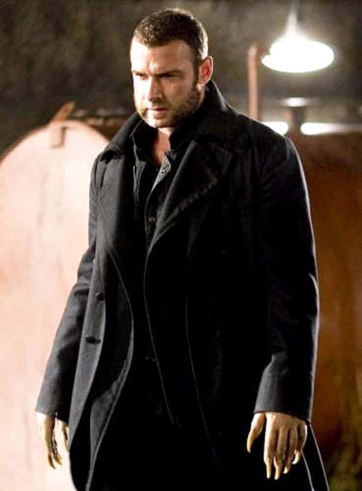 Liev Schreiber, black coat, overhead light, SD Phone Wallpaper