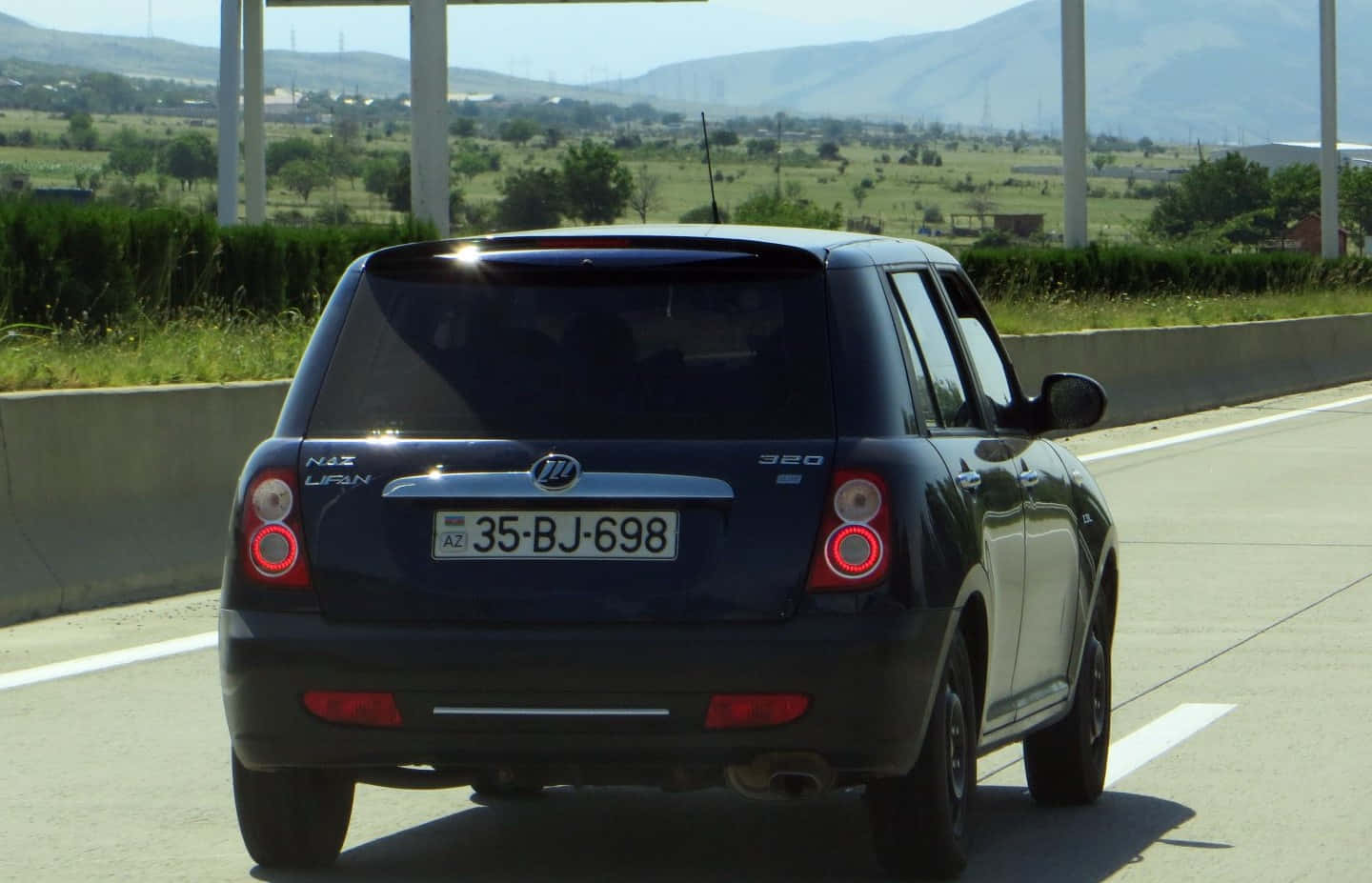 Lifan 320, black, highway, HD Desktop Wallpaper