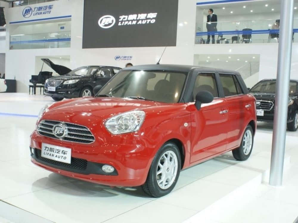 Lifan 320, hatchback, glossy red, SD Desktop Wallpaper