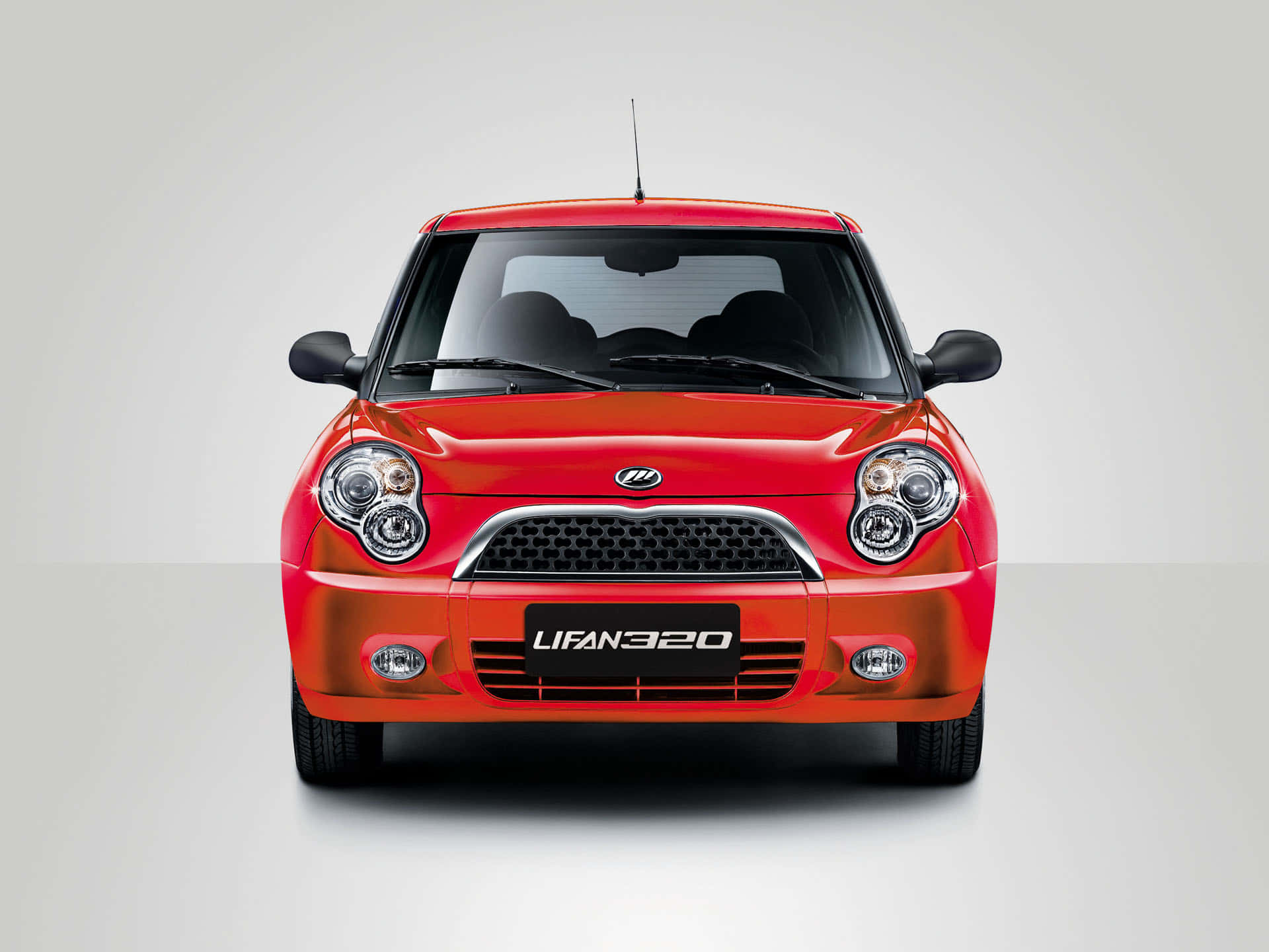 Lifan 320, red hatchback, chrome accents, Full HD Desktop Wallpaper