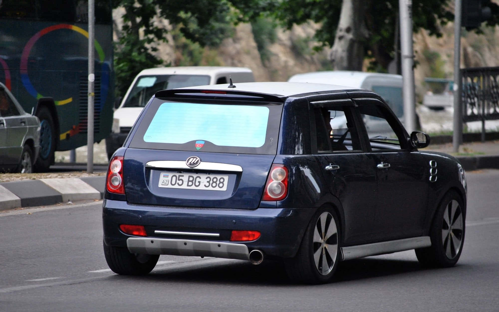 Lifan 320, dark blue, silver trim, Full HD Desktop Wallpaper