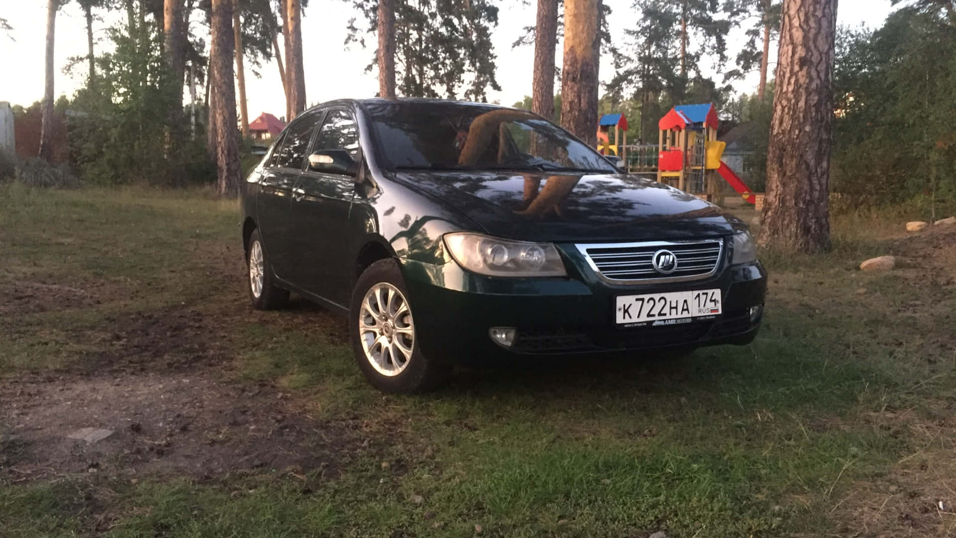 Lifan 620, sedan, dark green, Full HD Desktop Wallpaper