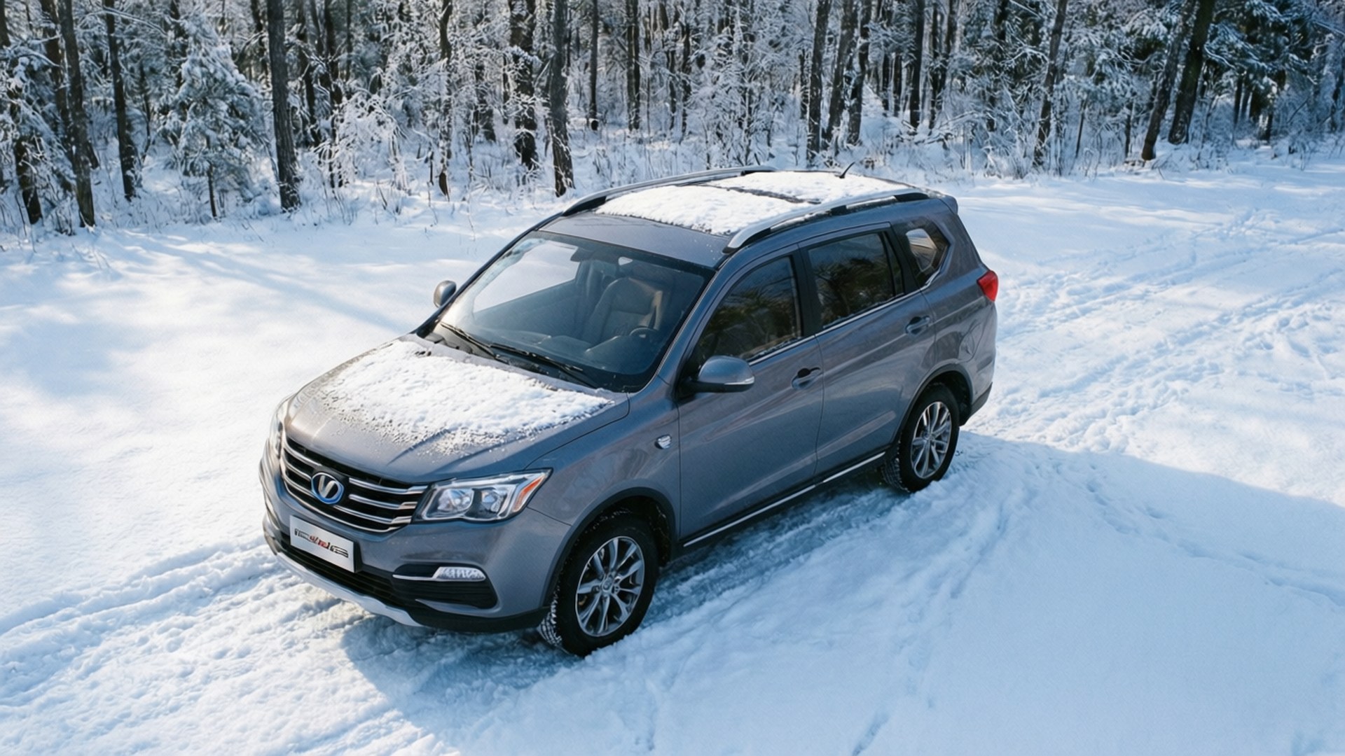 Lifan X60, snow, winter forest, Full HD Desktop Wallpaper