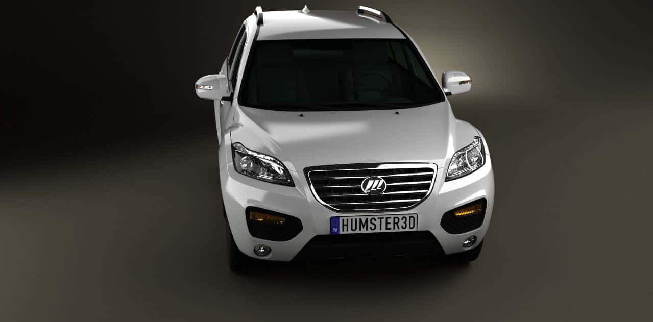 Lifan X60, white SUV, custom license plate reading HUMSTER3D, SD Desktop Wallpaper