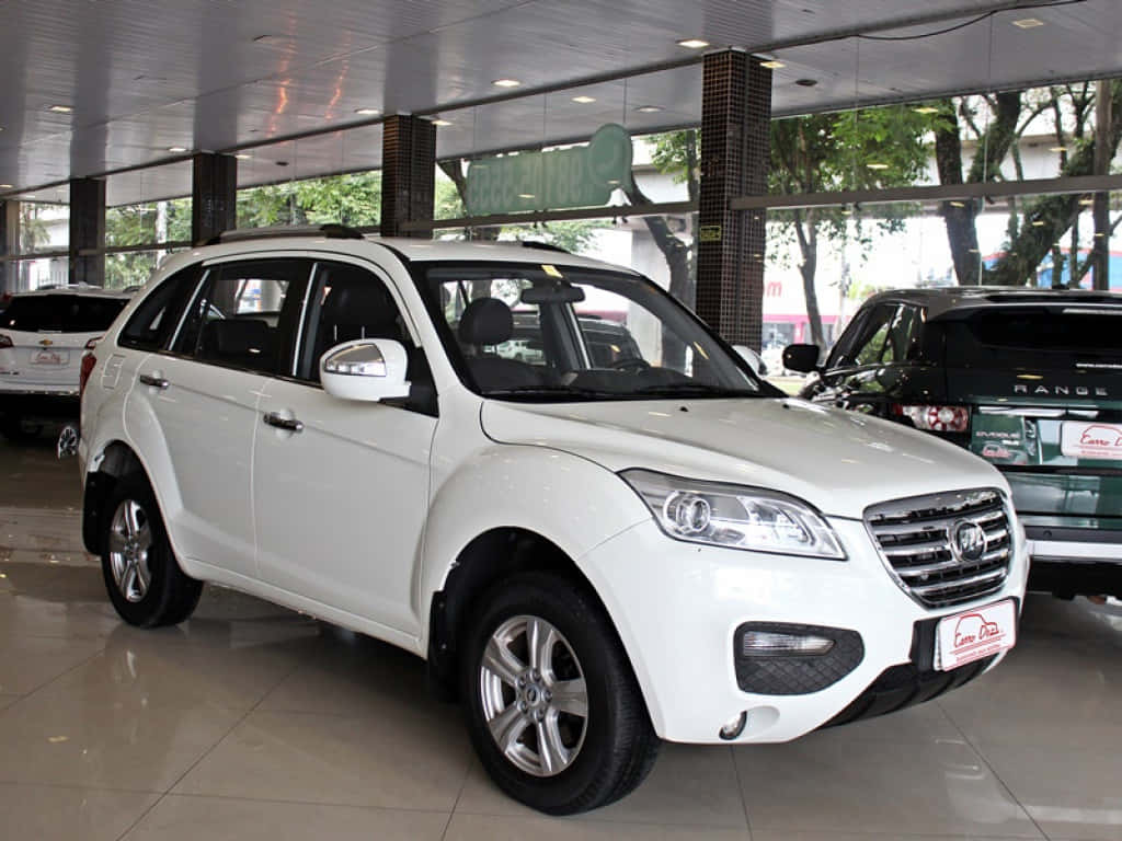 Lifan X60, white SUV, showroom lights, SD Desktop Wallpaper