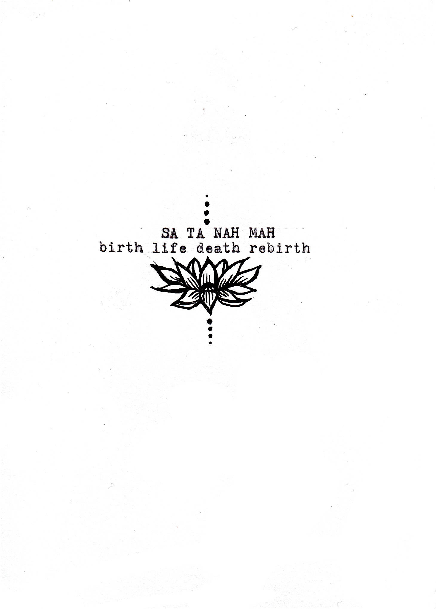 black ink lotus flower, plain white background, two lines of text, Full HD Phone Wallpaper