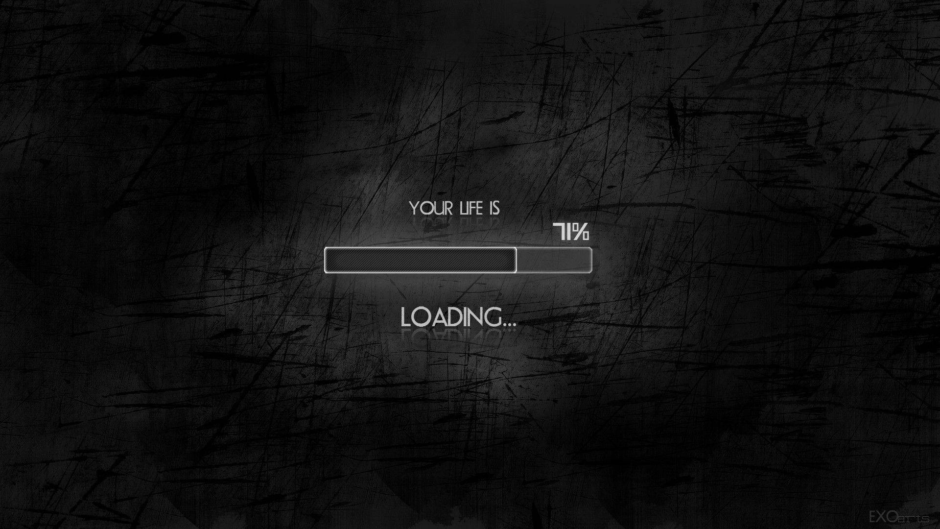 Life And Death, loading bar, 71%, Full HD Desktop Wallpaper