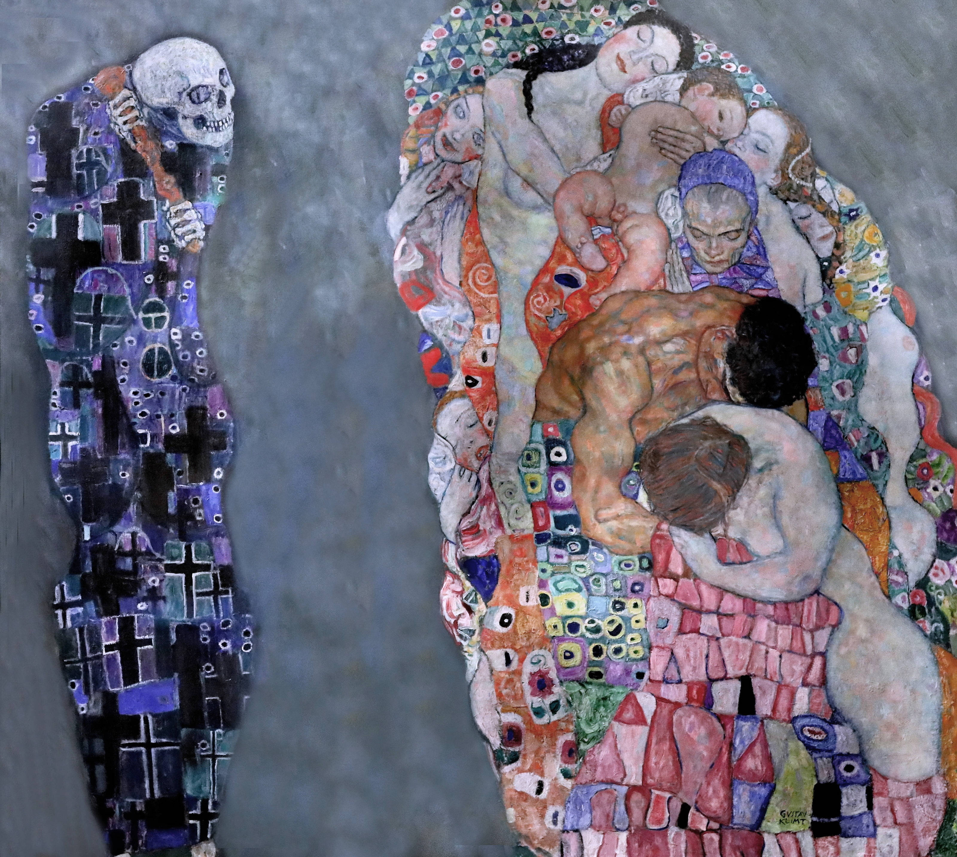 Life And Death, skeletal figure, dark patterned robes, 2K Desktop Wallpaper