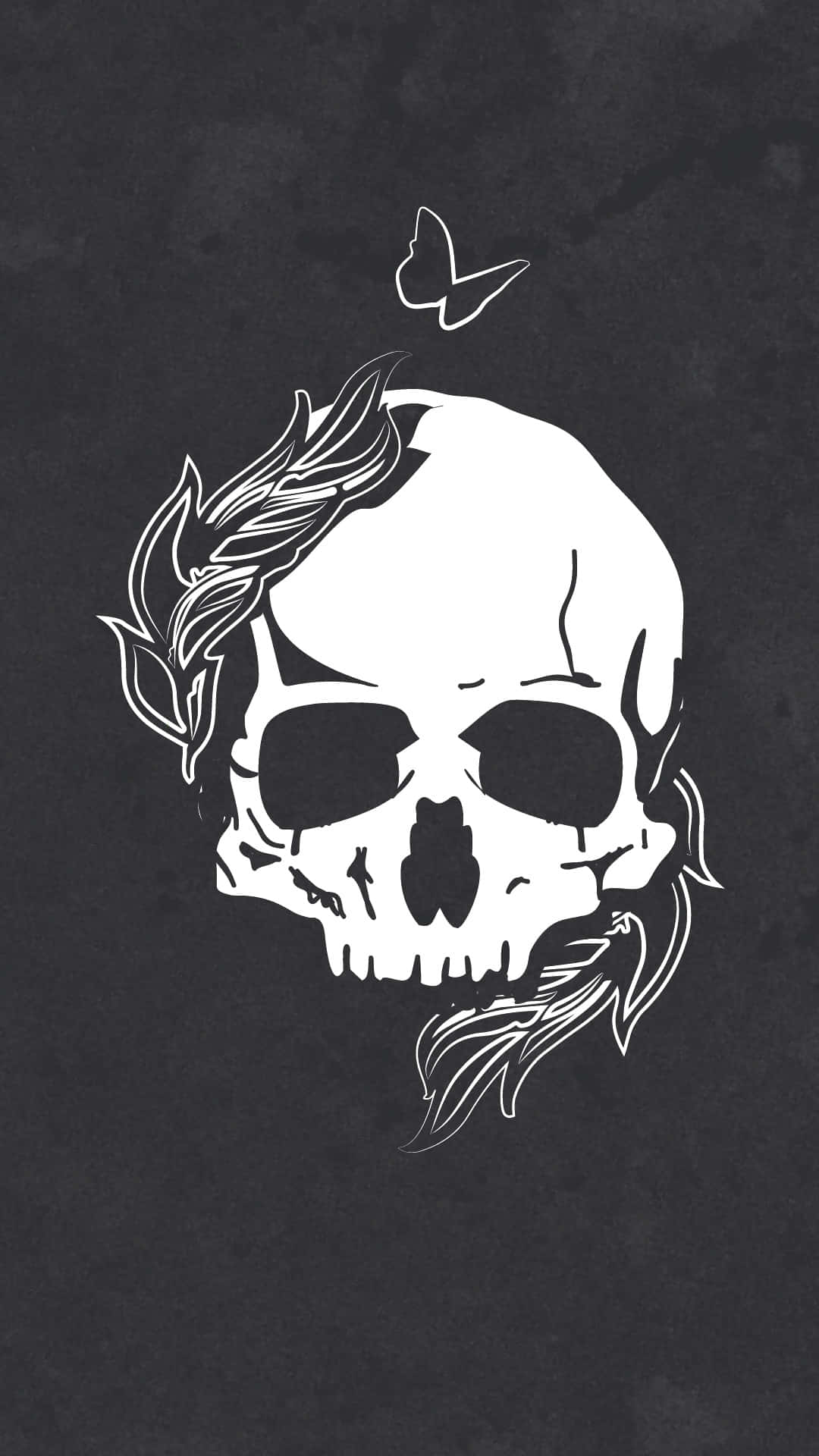 memento mori, skull, leafy vines, Full HD Phone Wallpaper