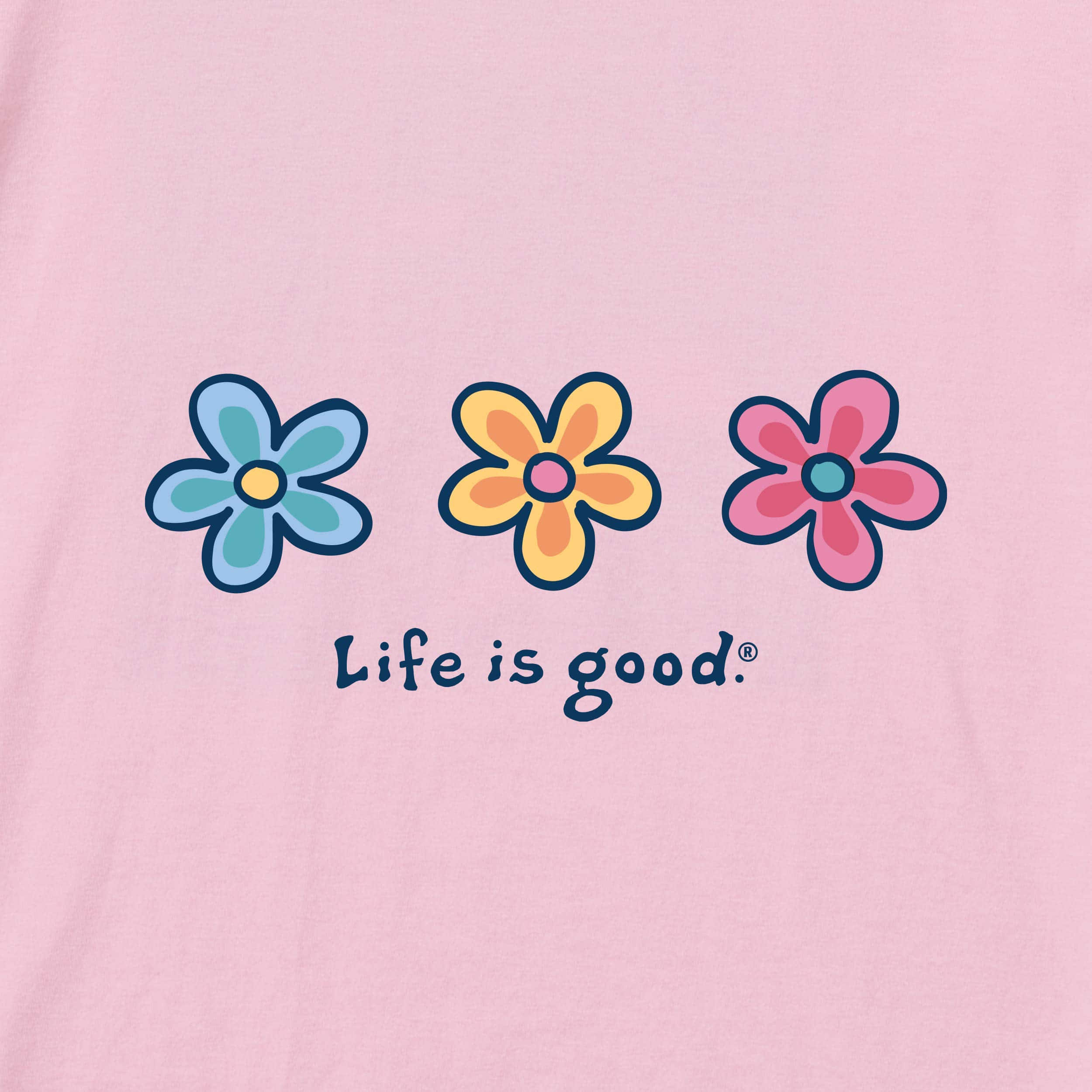Life Is Good, flowers, soft pink t-shirt, Full HD Desktop Wallpaper