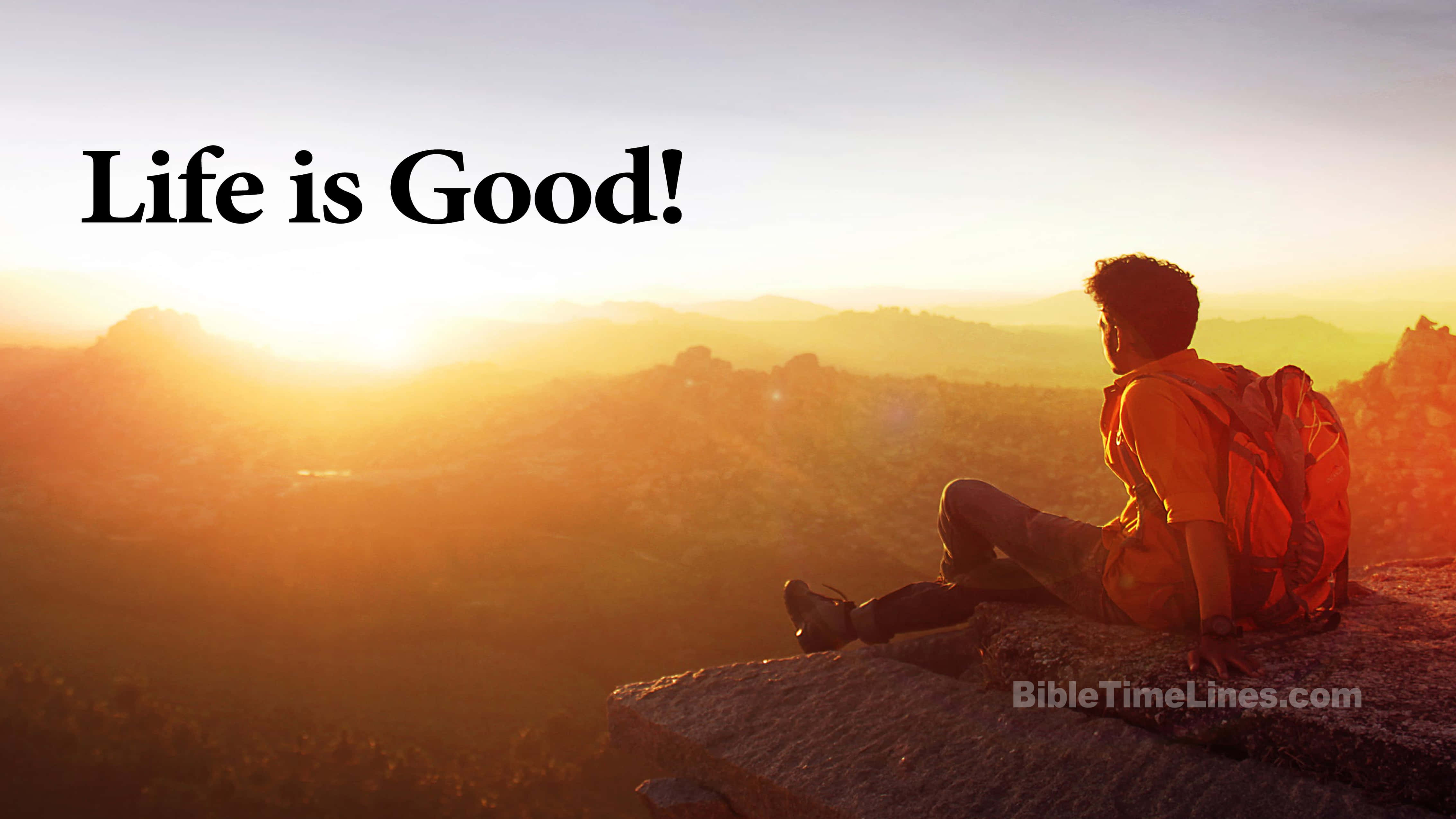 life is good, sunrise, golden sky, 4K Desktop Wallpaper