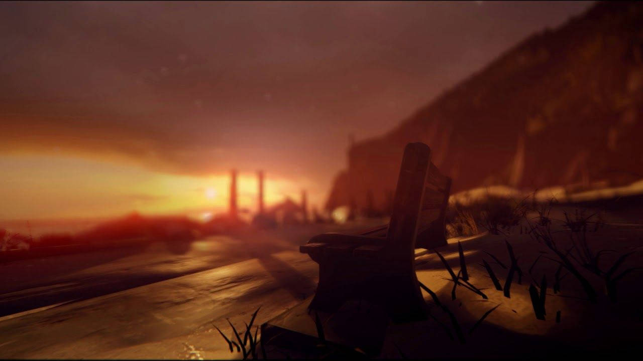 Life Is Strange, bench, sunset, HD Desktop Wallpaper
