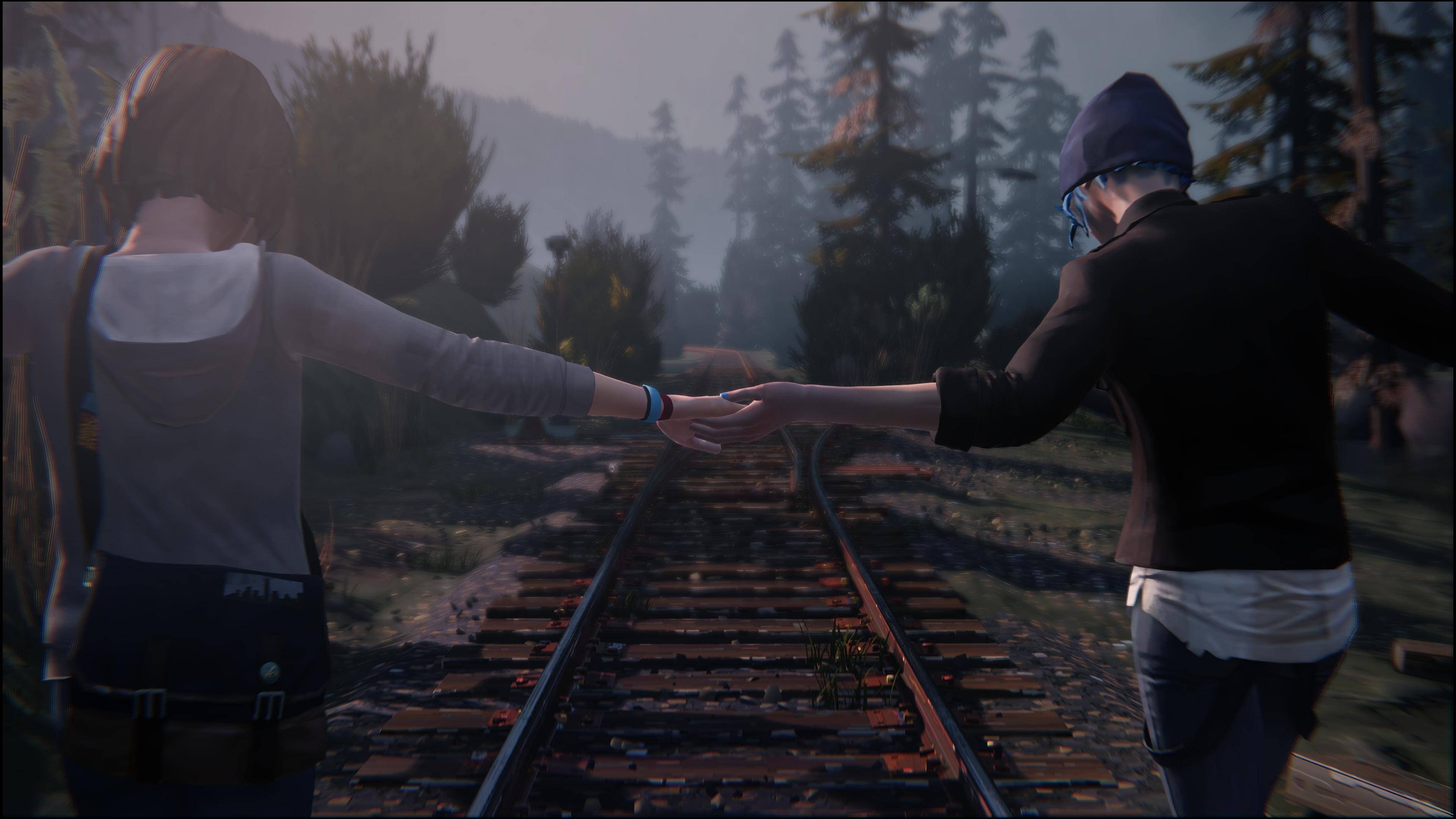 Life Is Strange, train tracks, misty forested valley, 4K Desktop Wallpaper