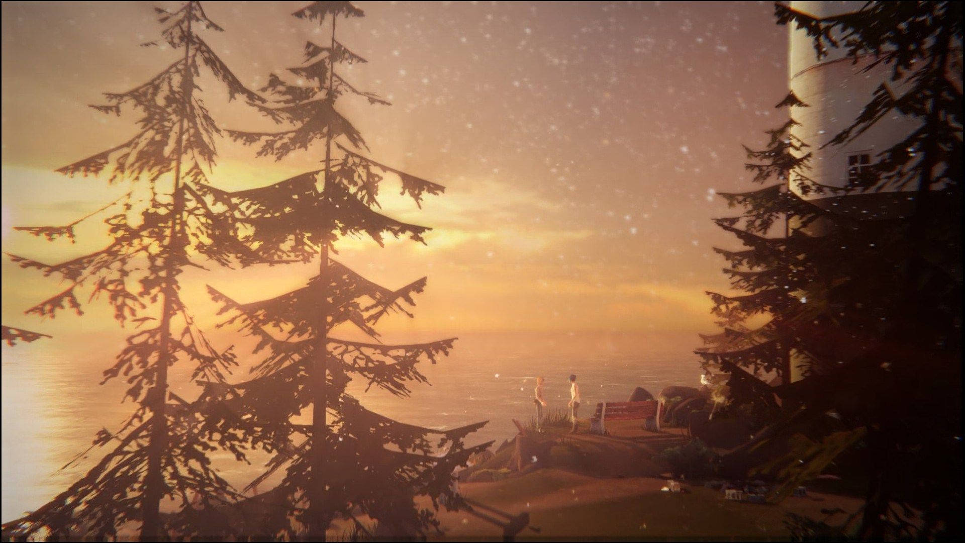 Life Is Strange, cliff scene, sunset, Full HD Desktop Wallpaper