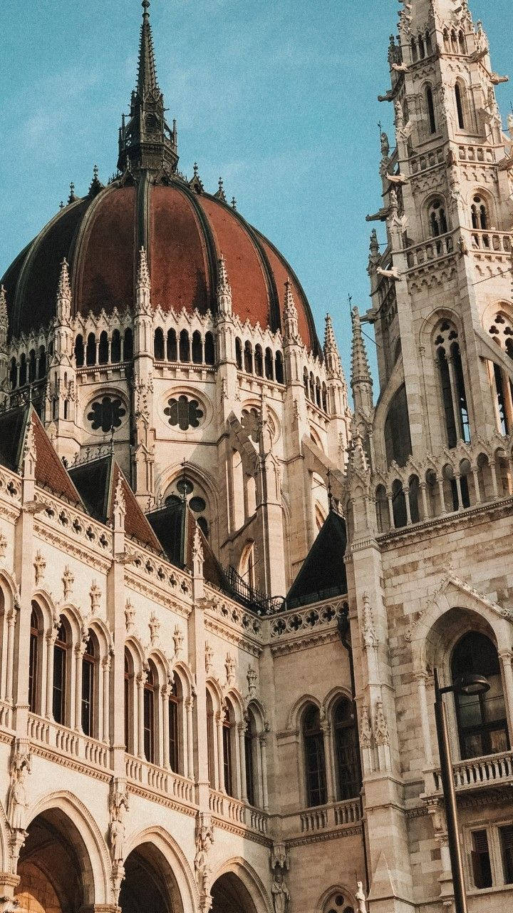 gothic cathedral, red tiled dome, ornate spires, HD Phone Wallpaper