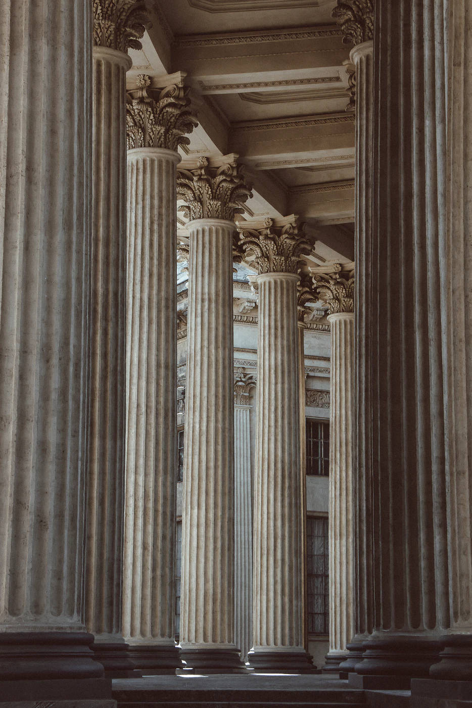 light academia aesthetic, classical columns, fluted shafts, HD Phone Wallpaper