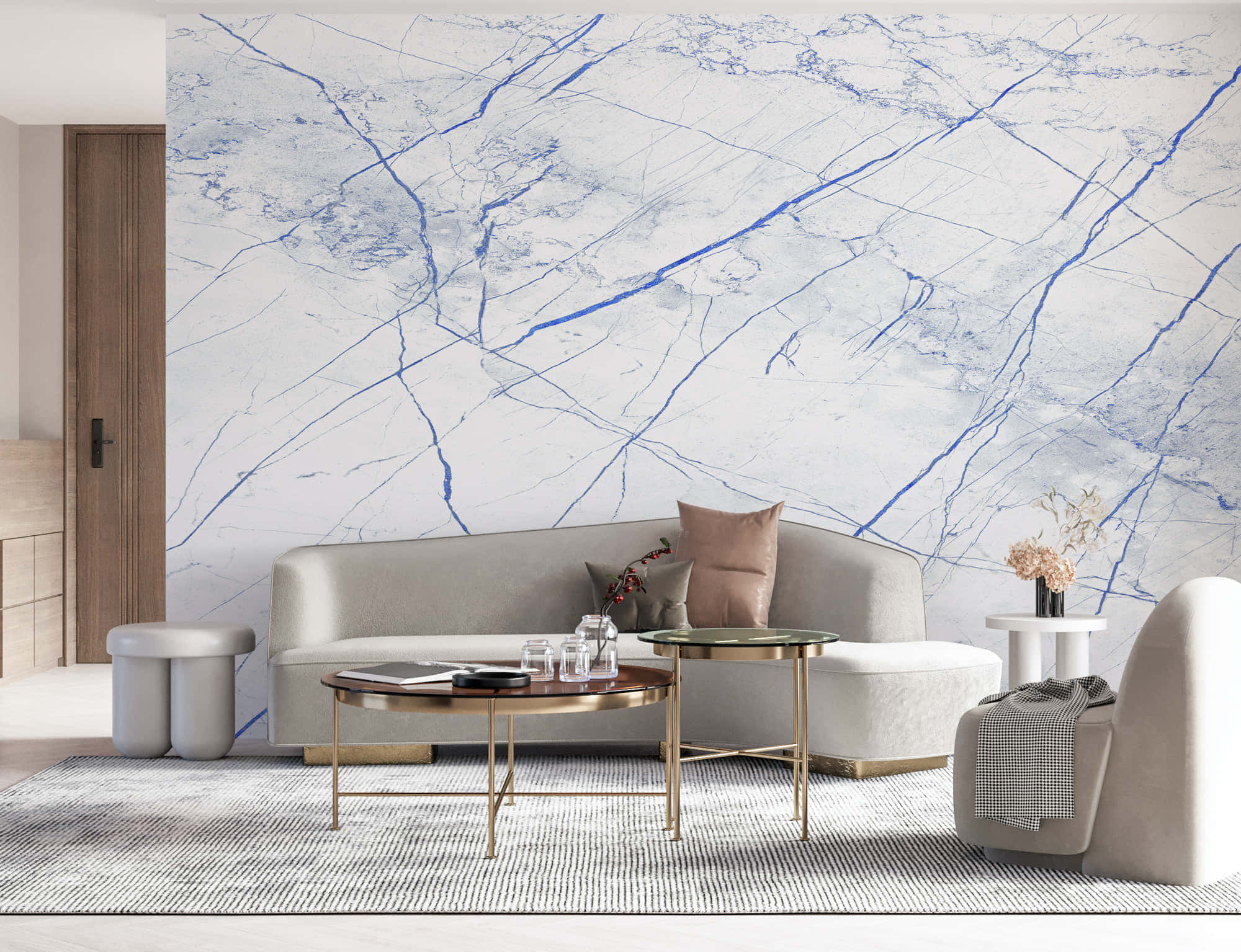 Light Blue Marble, blue and white marble-patterned wallpaper, modern living room, Full HD Desktop Wallpaper
