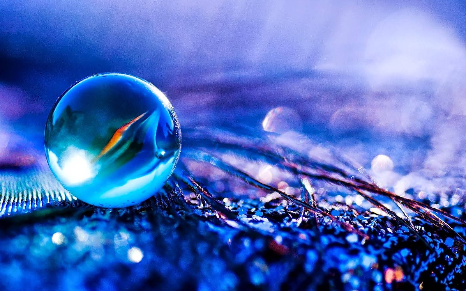 blue marble, glossy blue glass sphere, textured surface, HD Desktop Wallpaper