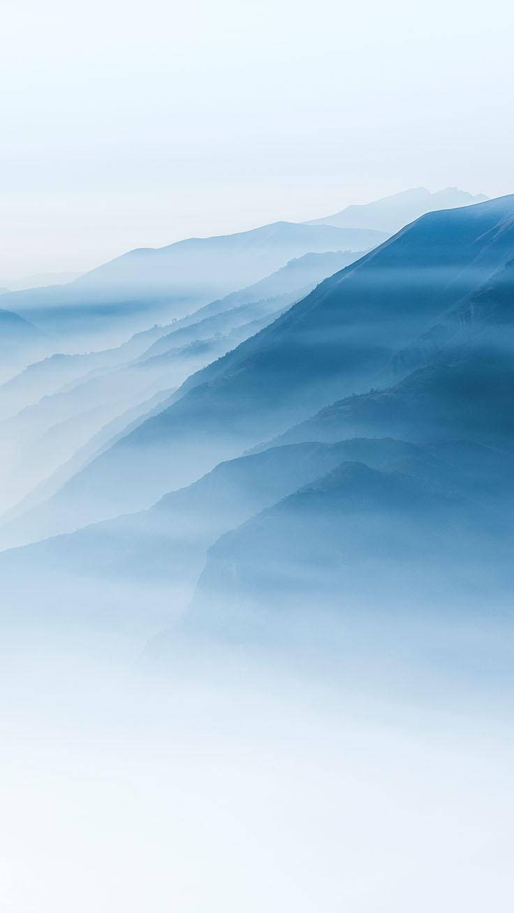 Light Blue Phone, mountains, misty blue layers, HD Phone Wallpaper