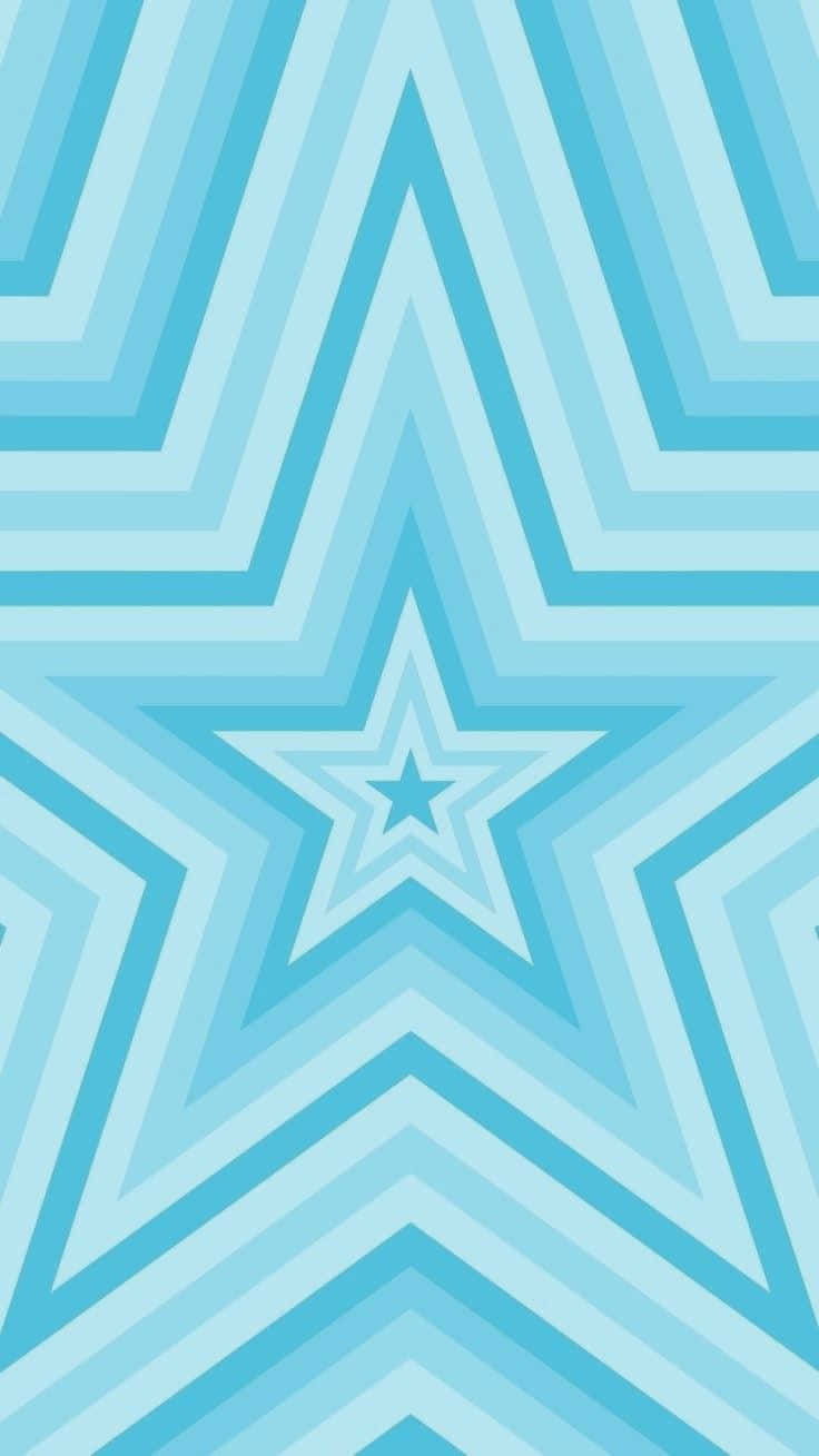 light blue, star pattern, chevron stripes, HD Phone Wallpaper