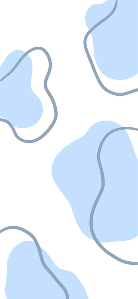 light blue, abstract, organic shapes, SD Phone Wallpaper
