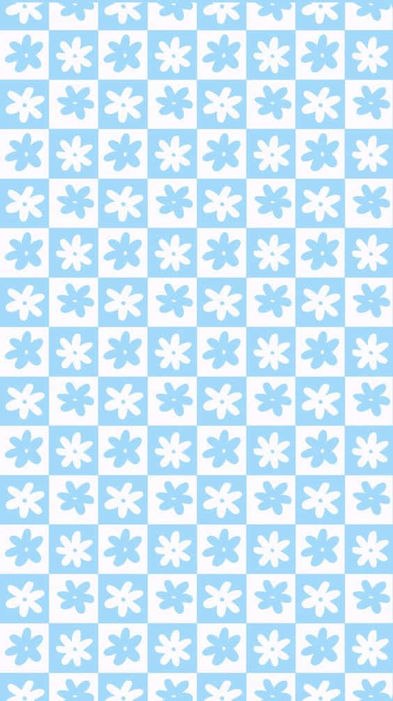 light blue, white, stylized white flower, SD Phone Wallpaper