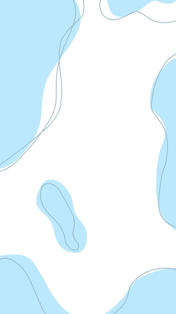 light blue, abstract, organic shapes, SD Phone Wallpaper