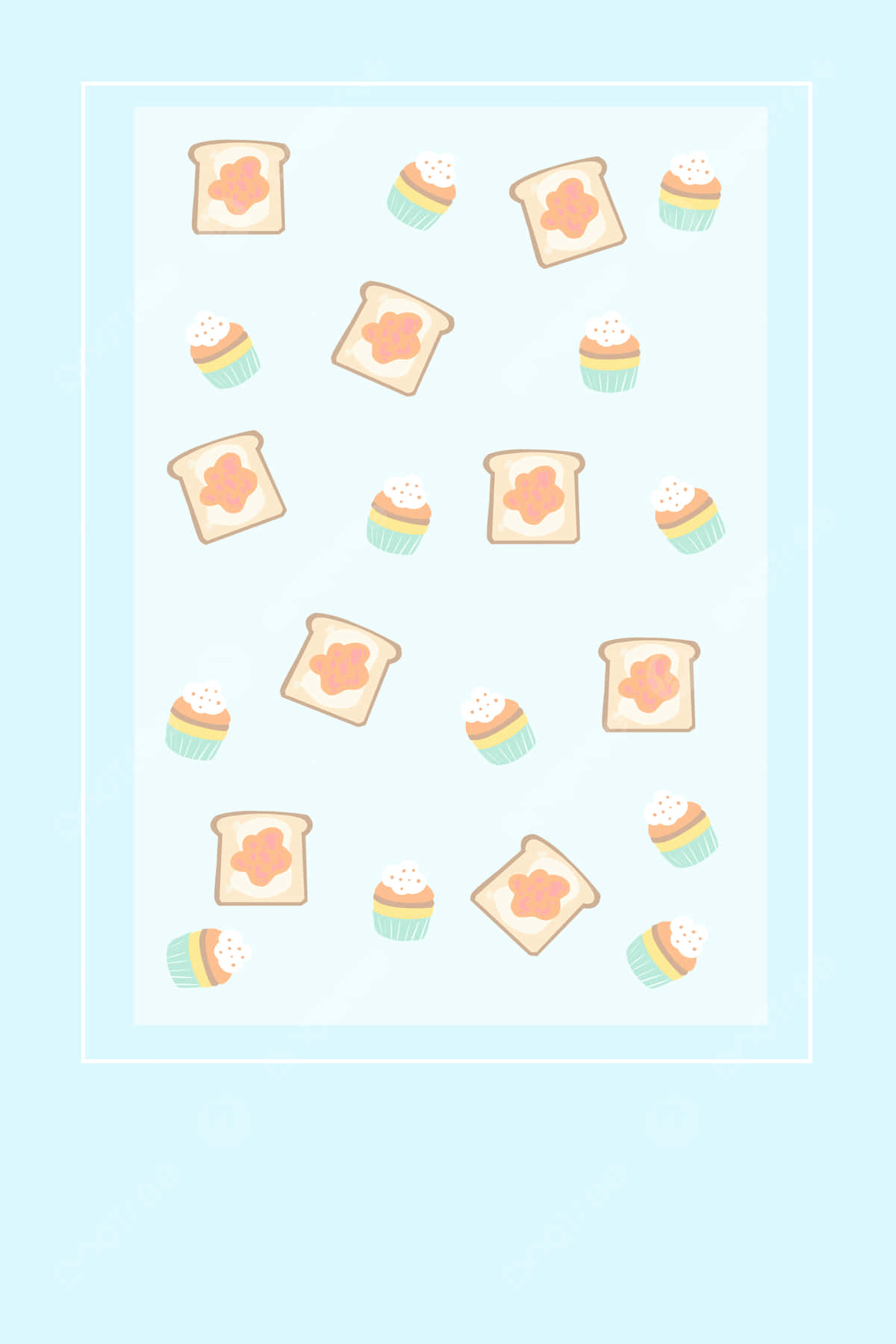 pastel-colored, toast slices, cupcakes, HD Phone Wallpaper