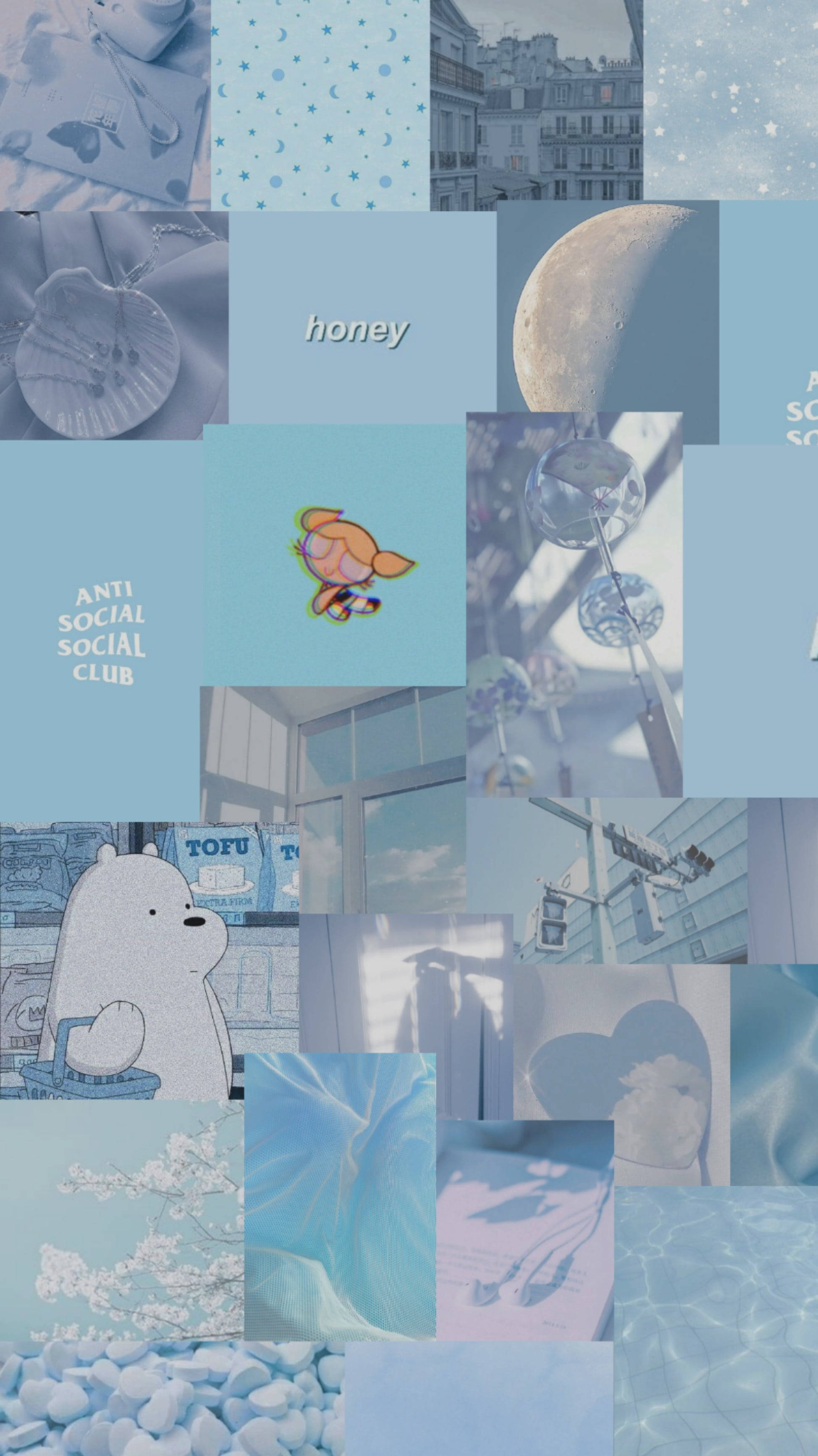 light blue, anime characters, nature scenes, 2K Phone Wallpaper