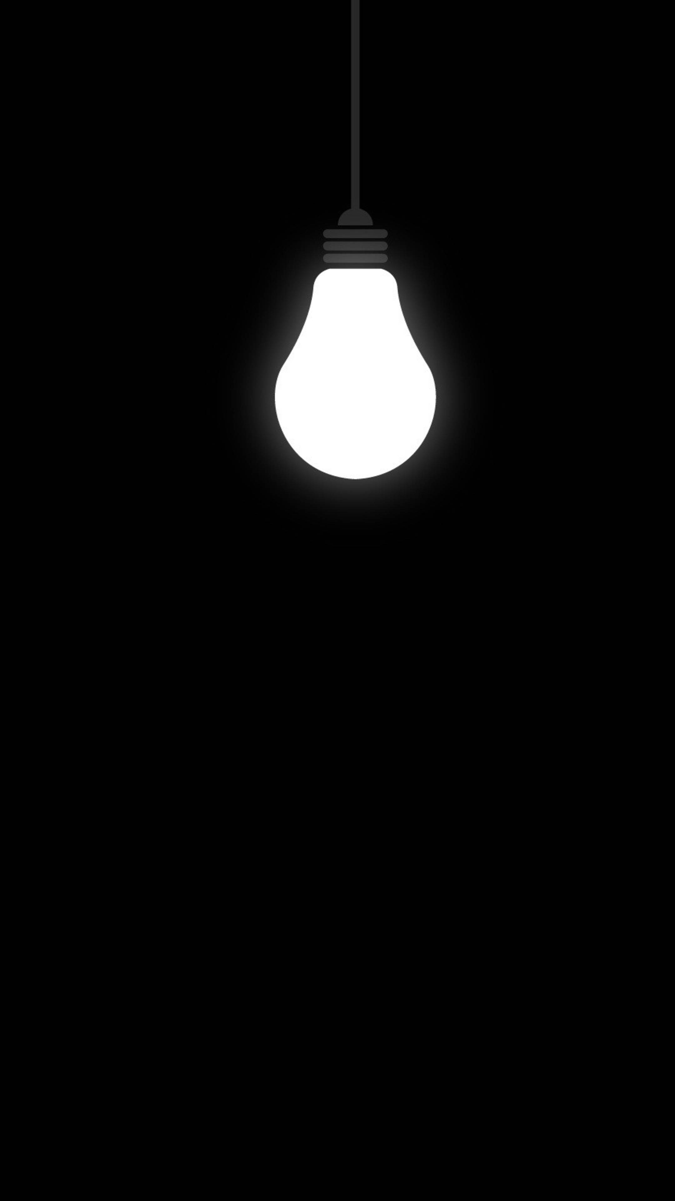 light bulb, 4K Ultra HD, dark phone, 4K Phone Wallpaper