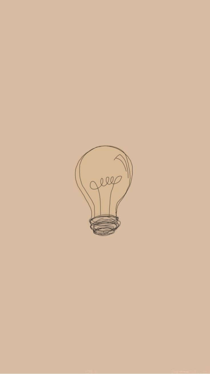 iPhone, lightbulb, minimalist line drawing, HD Phone Wallpaper