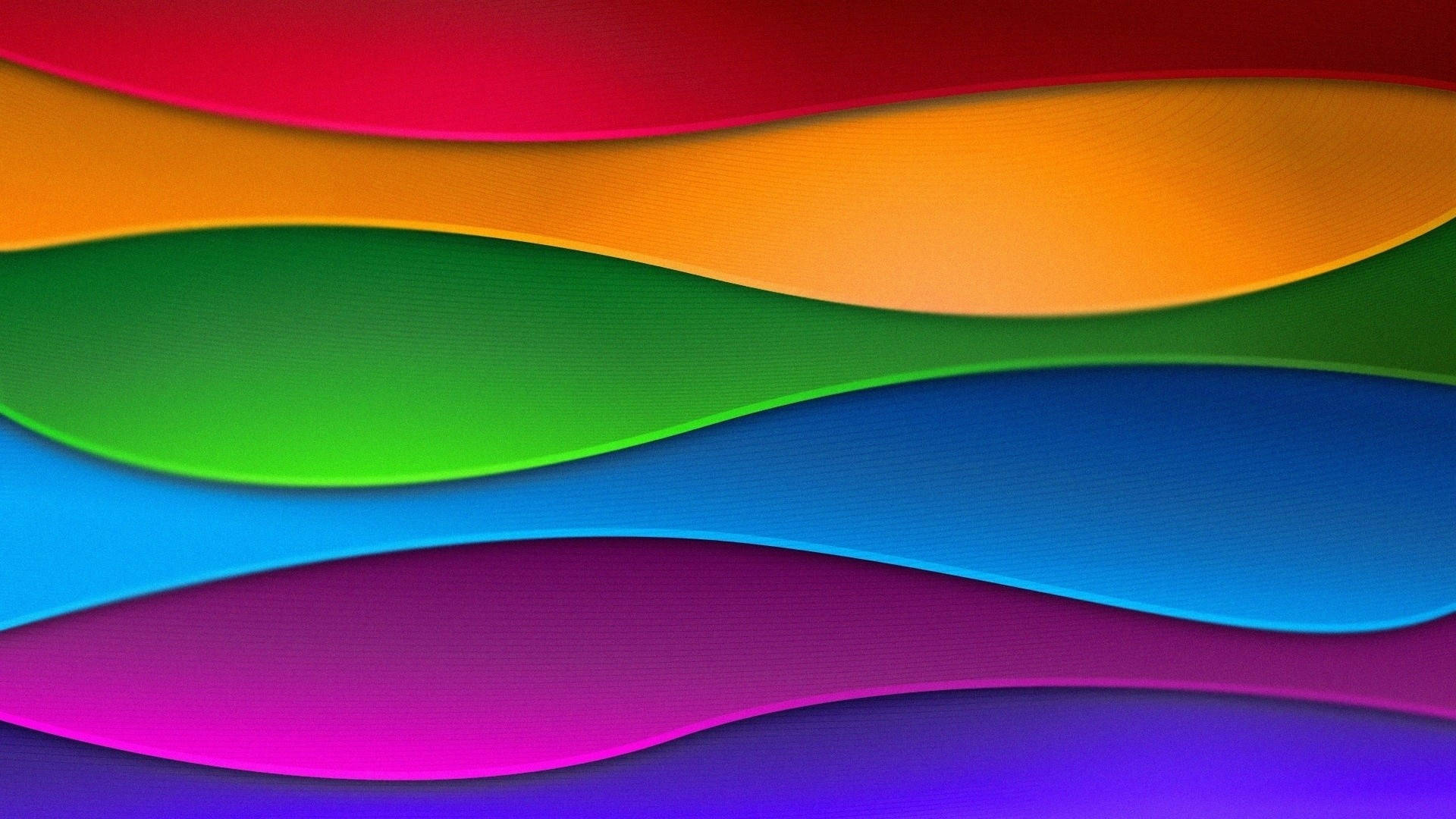 Light Color, wavy rainbow, vibrant wavy bands, Full HD Desktop Wallpaper