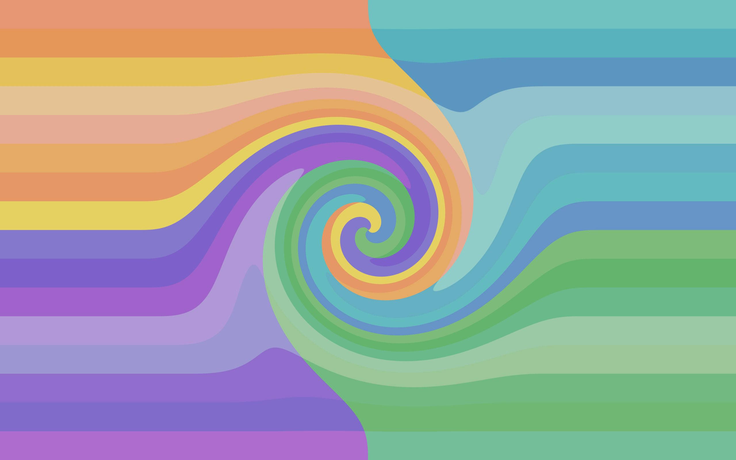 Four Light Color Swirl, rainbow swirls, hypnotic spiral, 2K Desktop Wallpaper